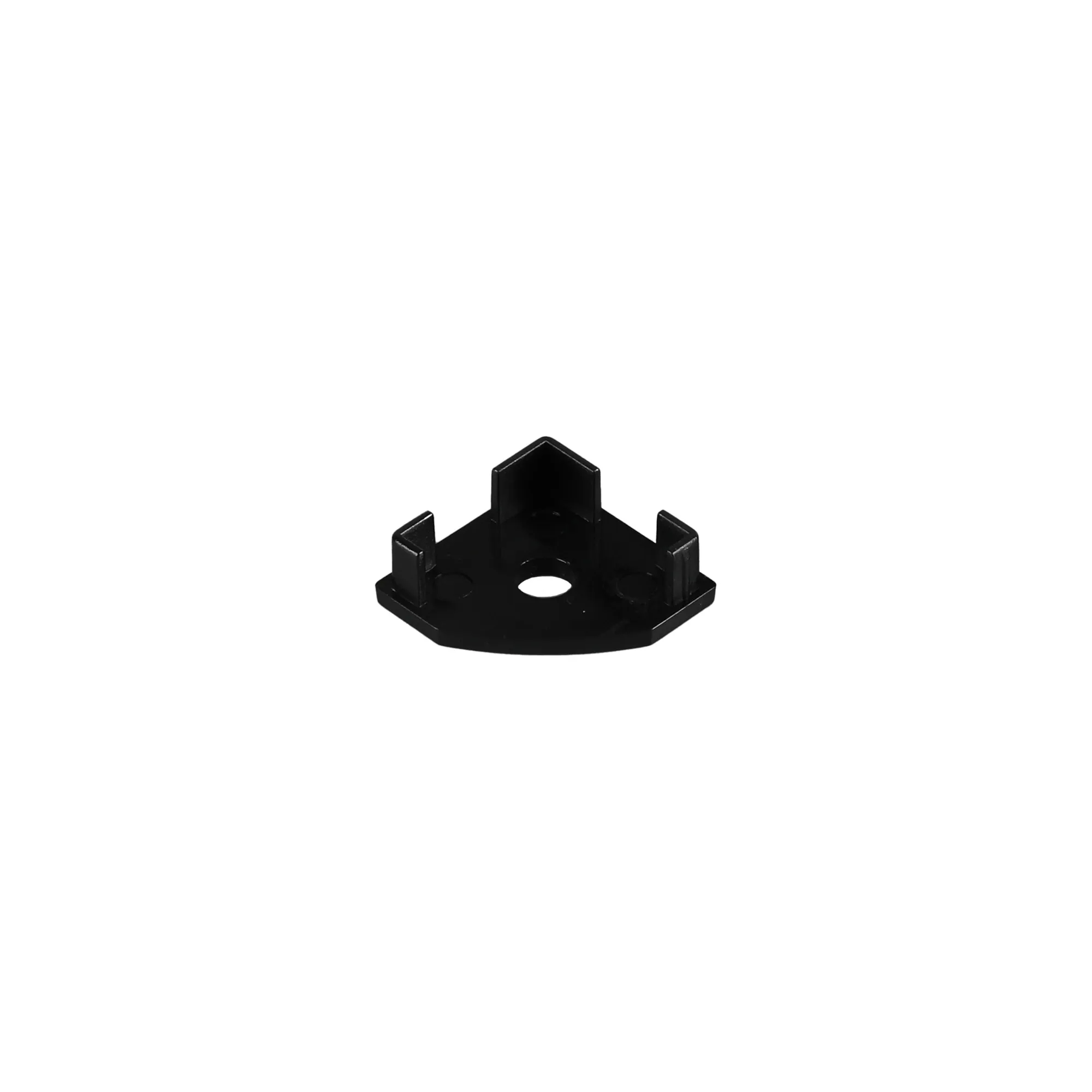 M8061  Tiras 18mm x 18mm Black Corner Profile End Cap With Hole (1pc) for M7418